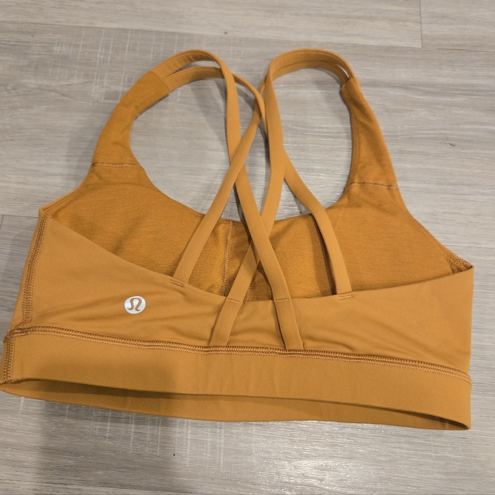 Lululemon Energy Bra Women's Sz 4 Fools Gold like New - Picture 5 of 10